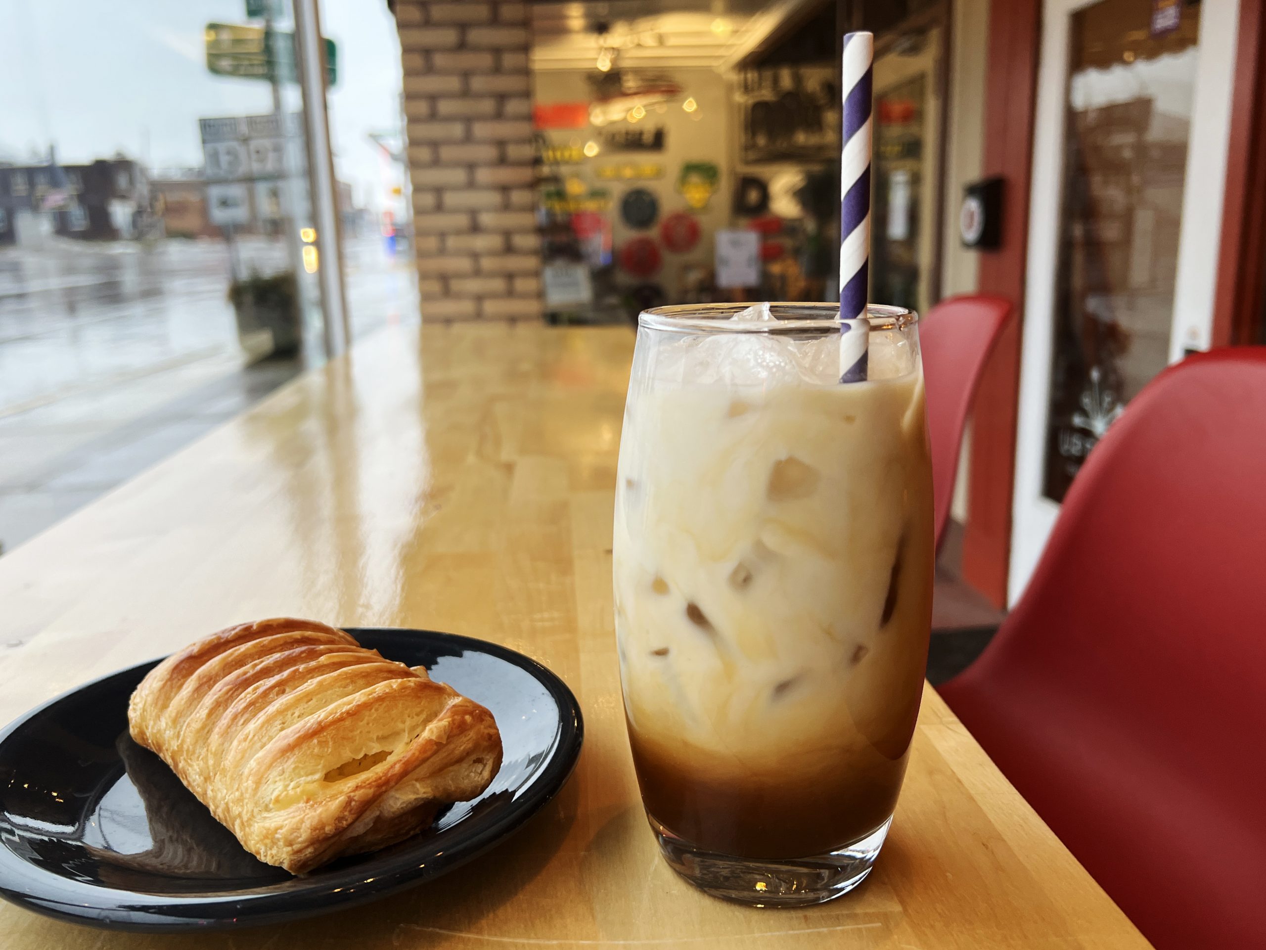 photographed drink and pastry