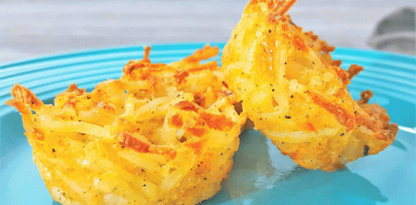 Mini Cheesy Hash Brown Cups with Little Spoons and Spice | Explore ...