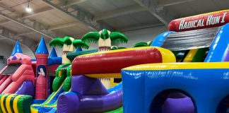 photo of bounce houses
