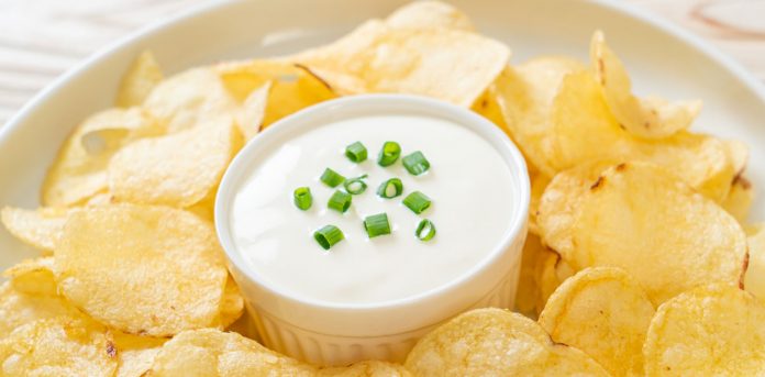 potato chip and dip pictured