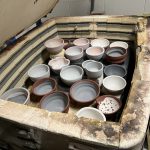 Kiln Loaded With Glazed Bowls